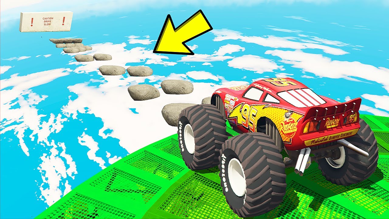 GTA 5: HARDEST MONSTER TRUCK CHALLENGE with CHOP & BOB