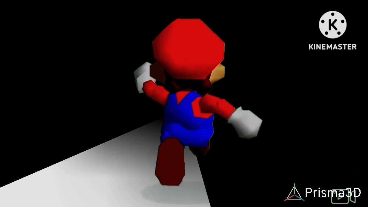 Mario running in a endless hallway 