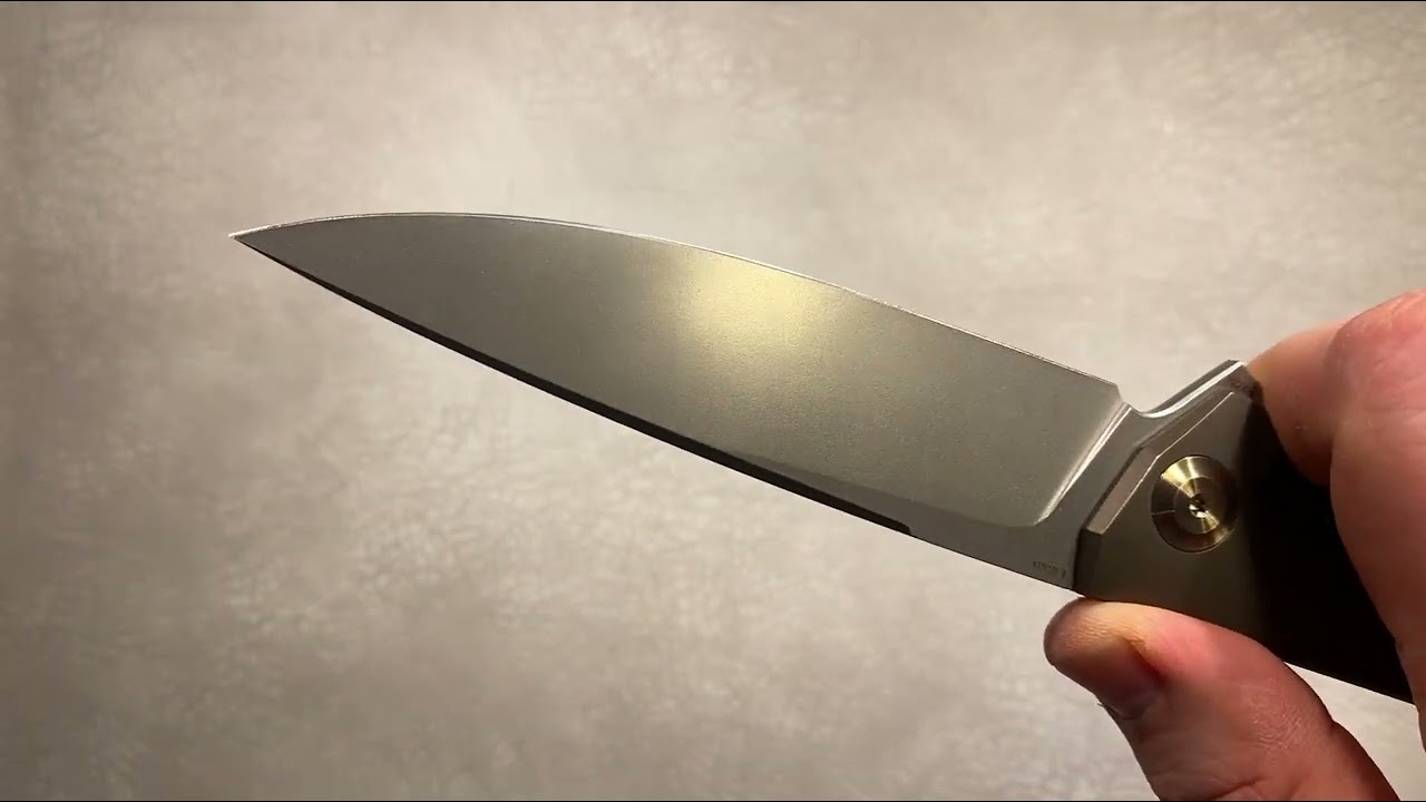 CHEBURKOV KNIFE HUDSON, STEEL ELMAX, HANDLE BRONZE TITANIUM, $531