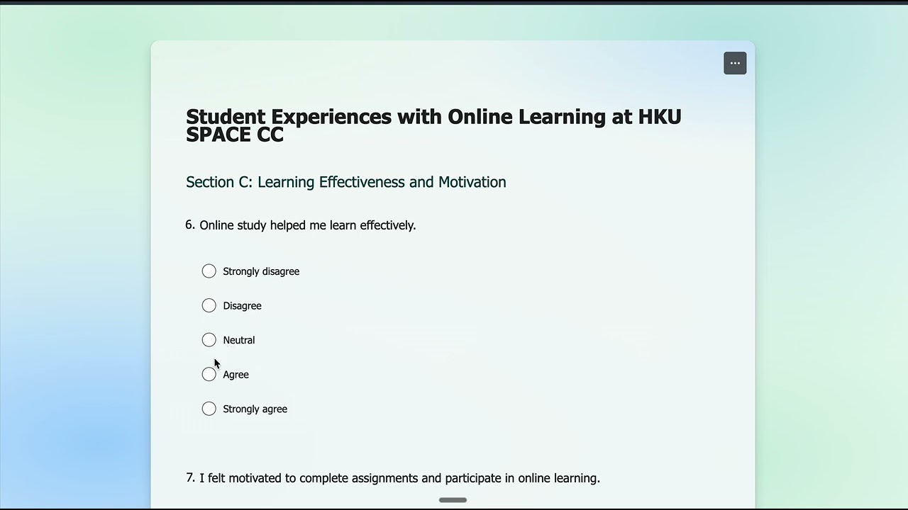 CL61 Felicia Student Experiences with Online Learning at HKU SPACE