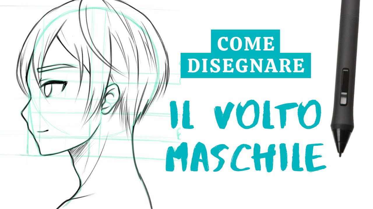 Come disegnare un volto manga maschile profilo