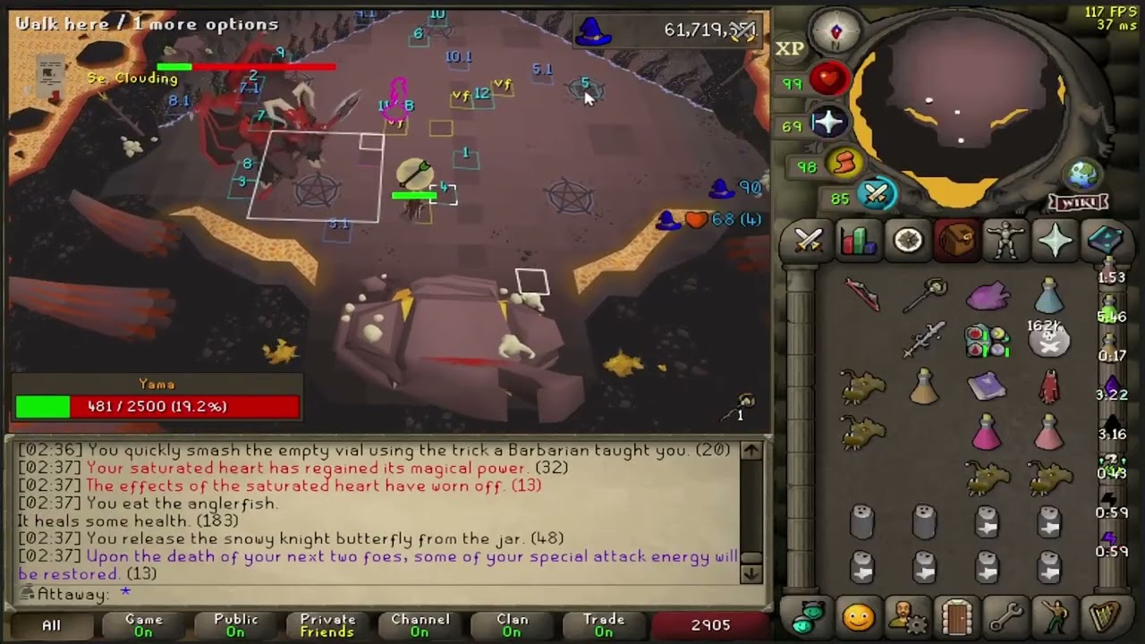 Yama Sensory Clouding Contract Enrage P3 - Cloudfly [OSRS]
