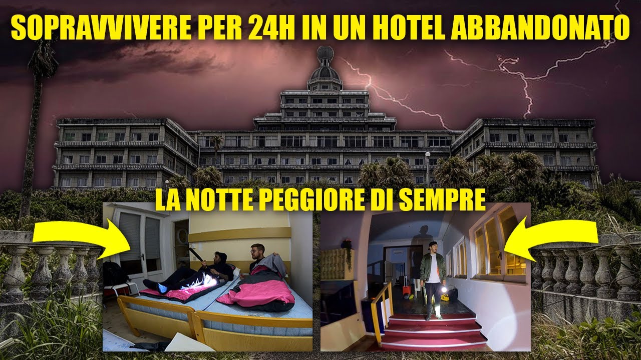 SOPRAVVIVERE UNA NOTTE INTERA IN UN HOTEL ABBANDONATO - DENTRO UNA STANZA SENTIAMO PUZZA DI CADAVERE