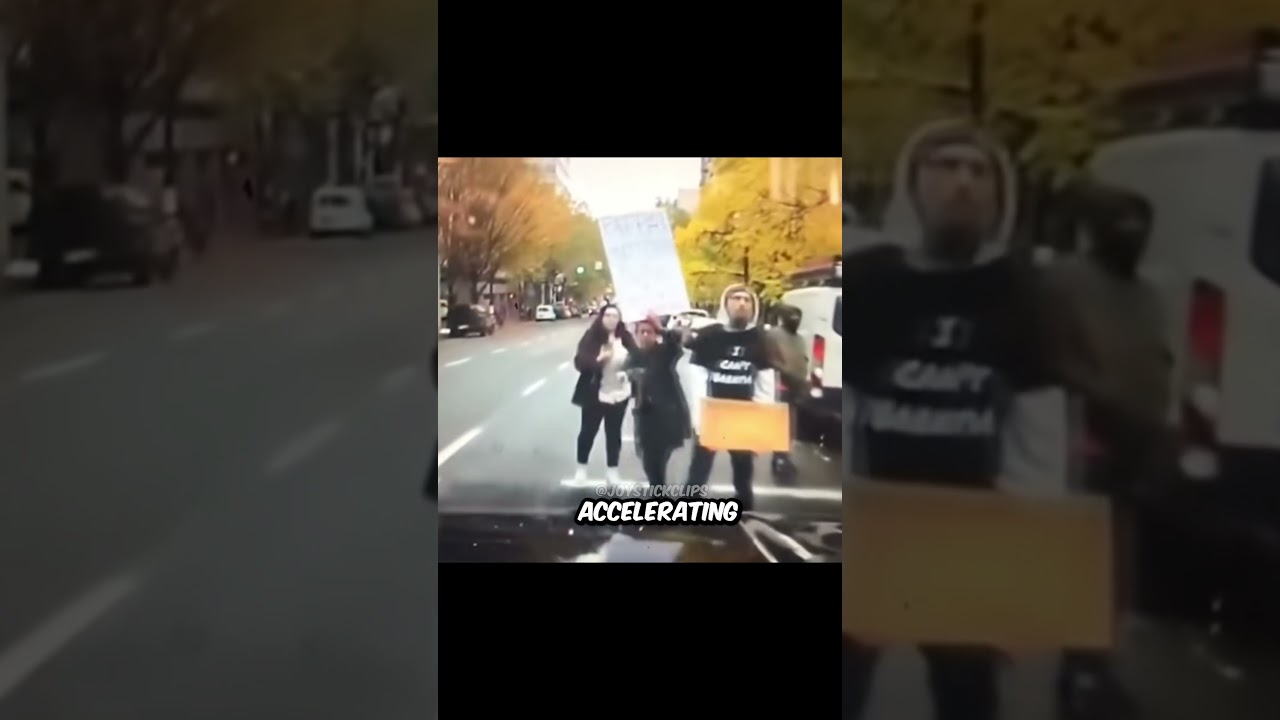 Водитель грузовика устал от протестующих