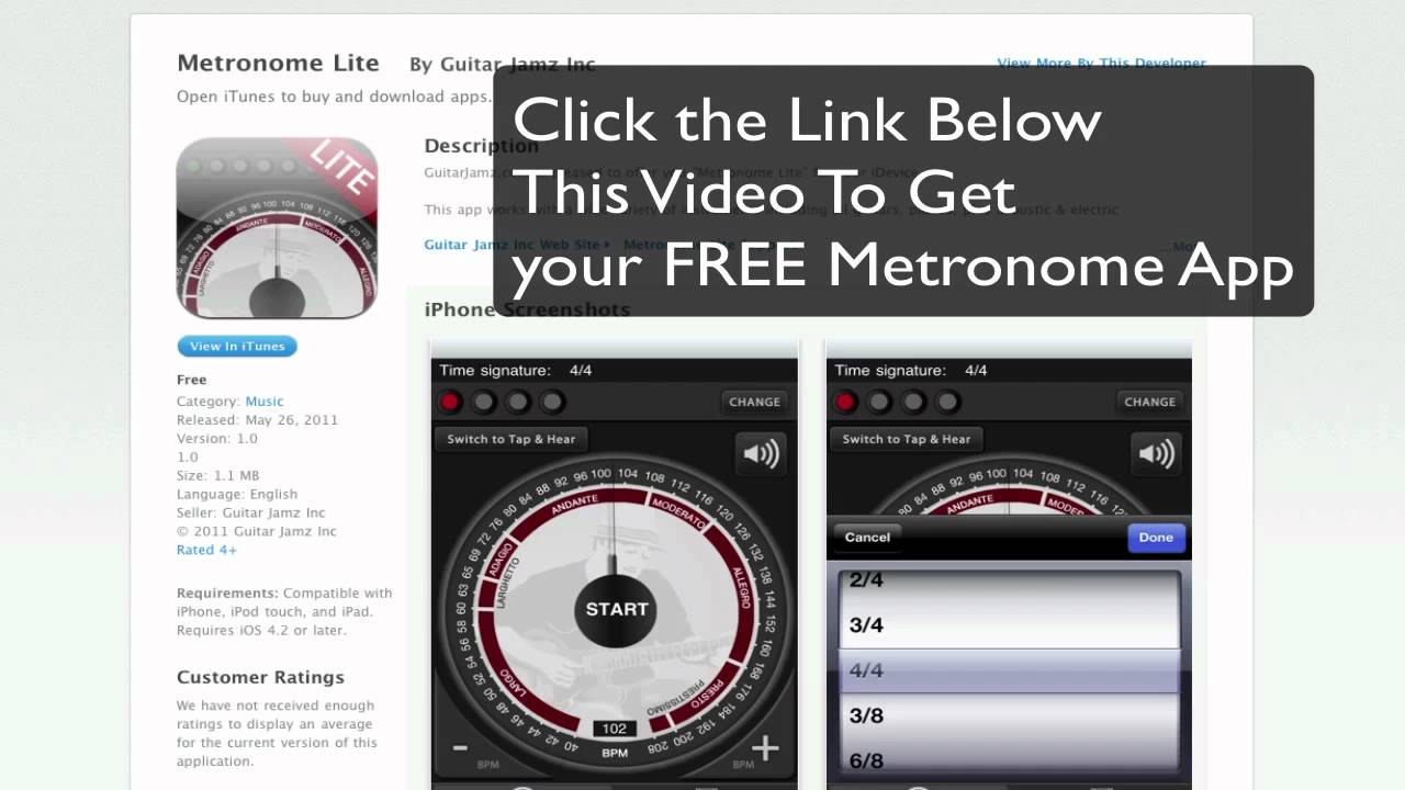 Metronome : Online Apple Iphone IPAD APP Metronome FREE