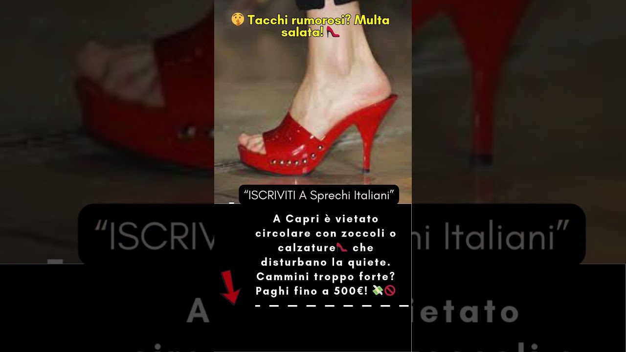 🤫 Tacchi rumorosi? Multa salata! 👠