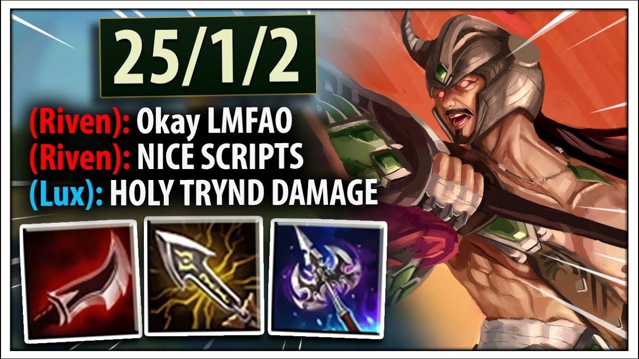 I built EVERY One-Shot item POSSIBLE on Tryndamere...they HATED me  ;) - League of Legends