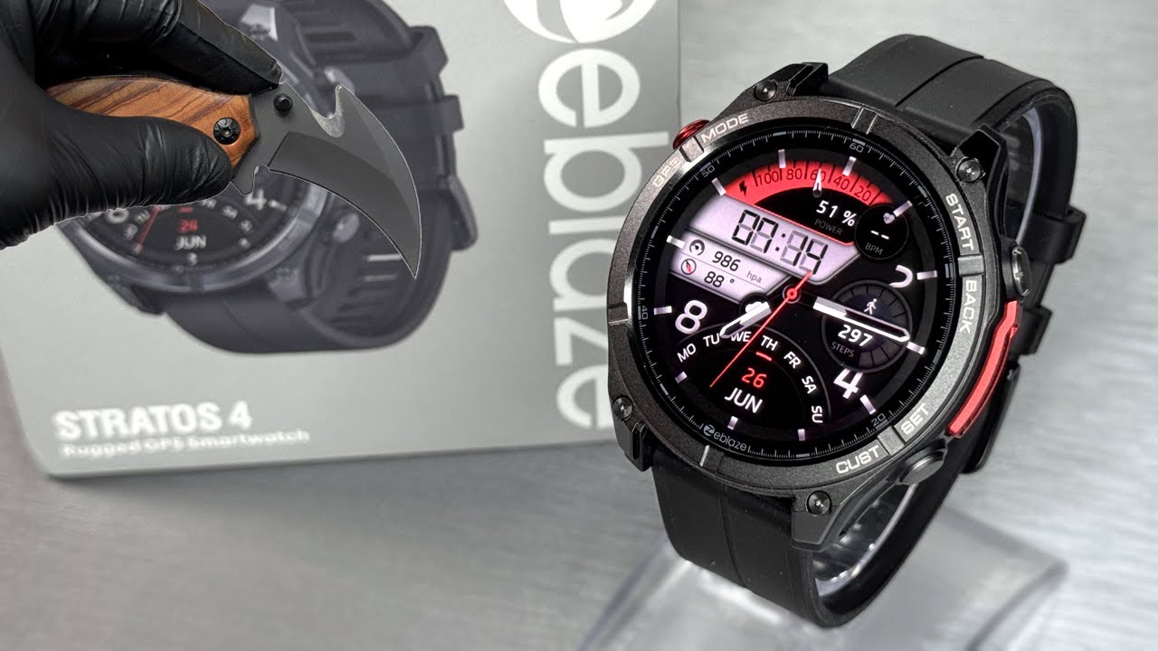 Zeblaze Stratos 4 GPS SmartWatch Unboxing & Review - Aesthetic ASMR