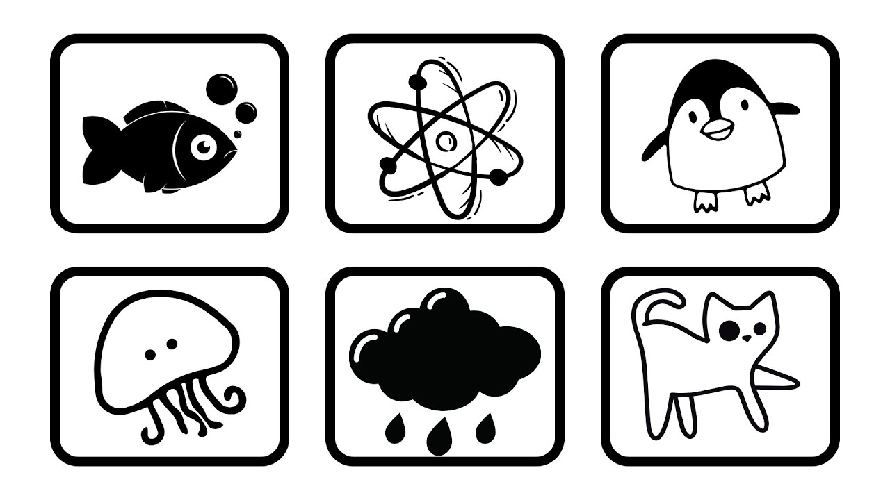 Baby Sensory | High Contrast Black and White Images for Babies | Visual Stimulation 0–6 Months