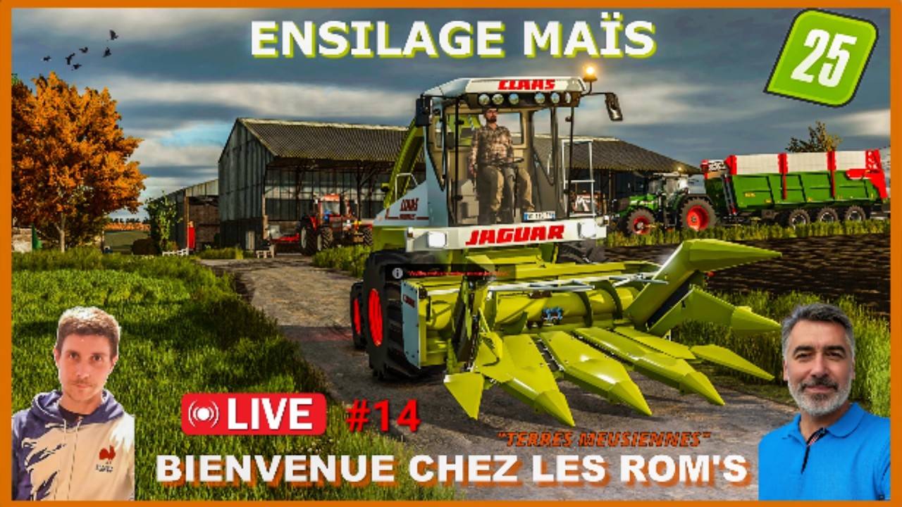 (🔴LIVE) BIENVENUE CHEZ LES ROM'S [ Terres Meusiennes]#14 : ENSILAGE DU MAÏS POUR L'ETA !!🌽😀