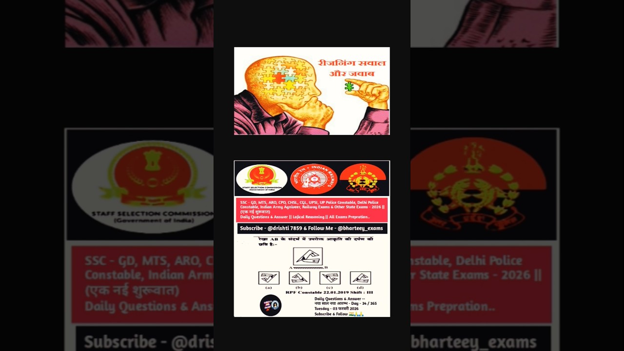 Lojical Reasoning 💡🎯 | Day  - 34 / 365 (2026) | All Exams Prepration | 