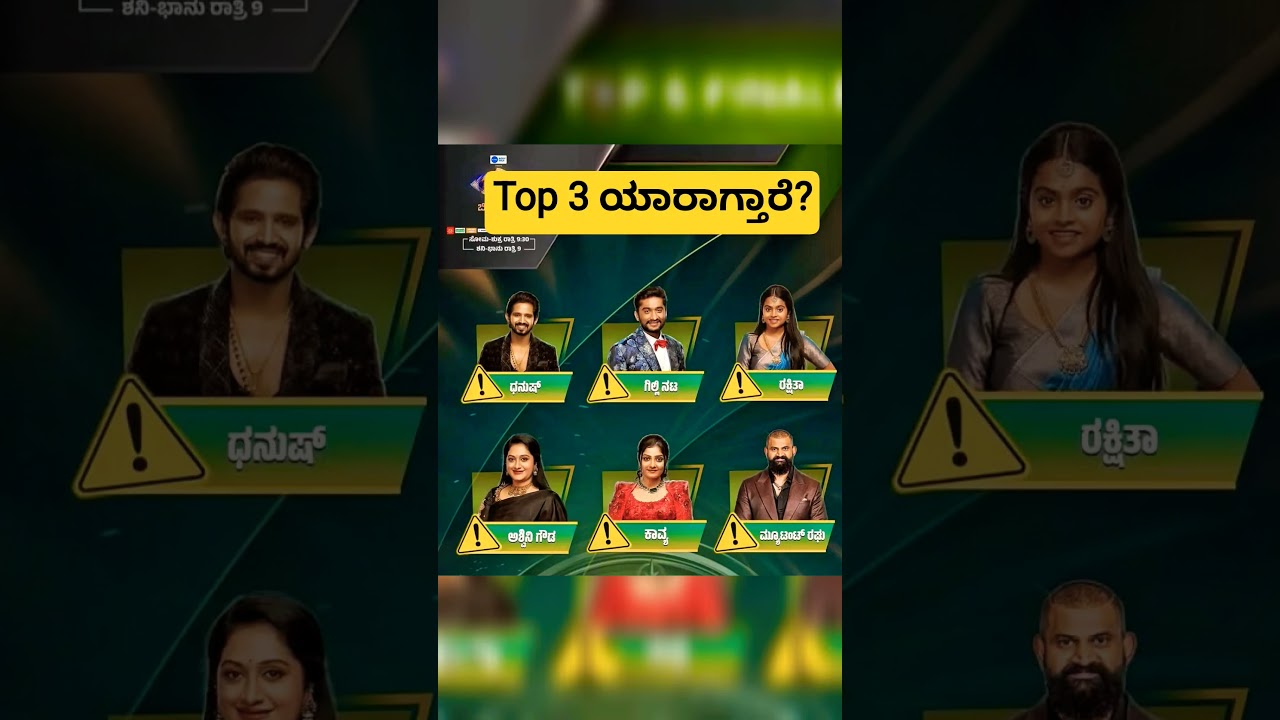 BIGGBOSS 12 ಟಾಪ್ 3 ಯಾರಾಗ್ತಾರೆ? 