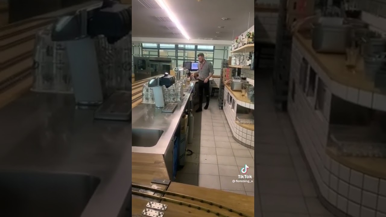awesome Train delivery inside pub restaurant Czech Prague 🇨🇿