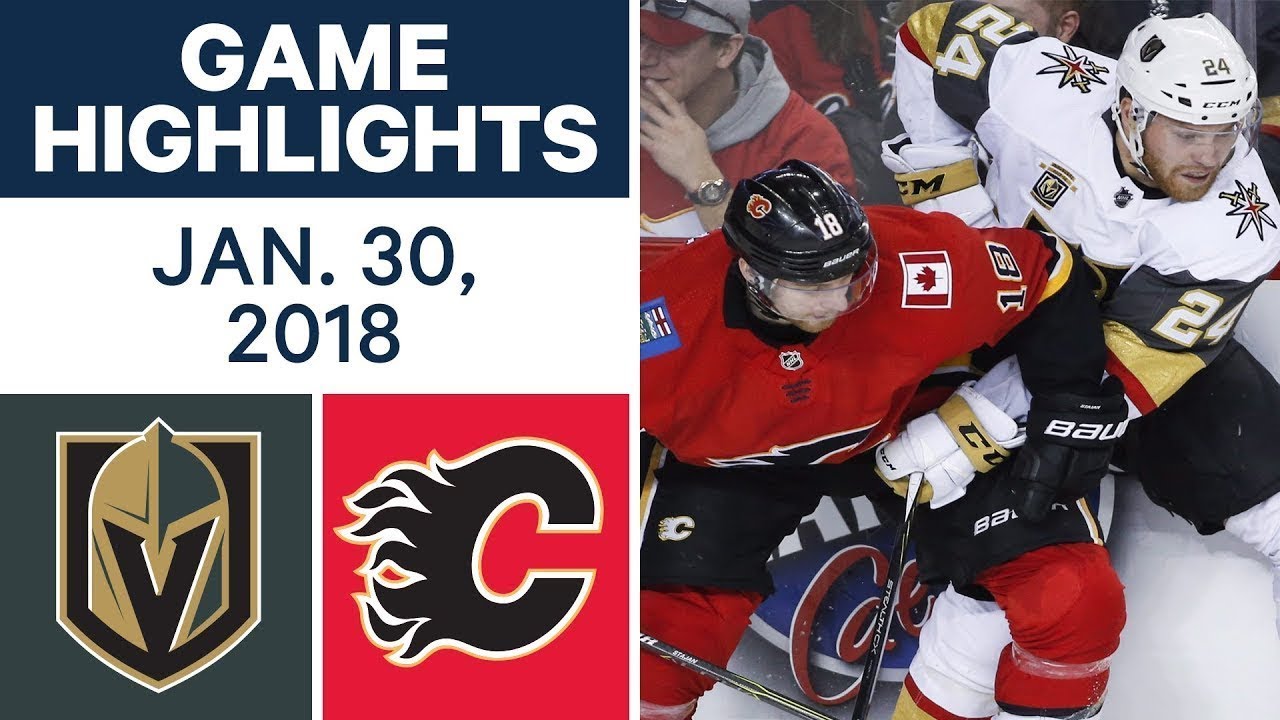 NHL Game Highlights | Golden Knights vs. Flames - Jan. 30, 2018