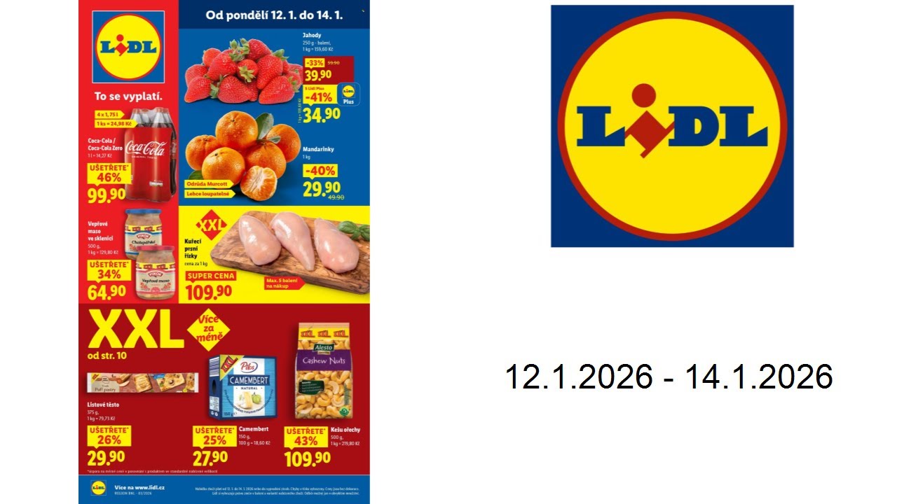 Leták Lidl - 12.1.2026 - 14.1.2026