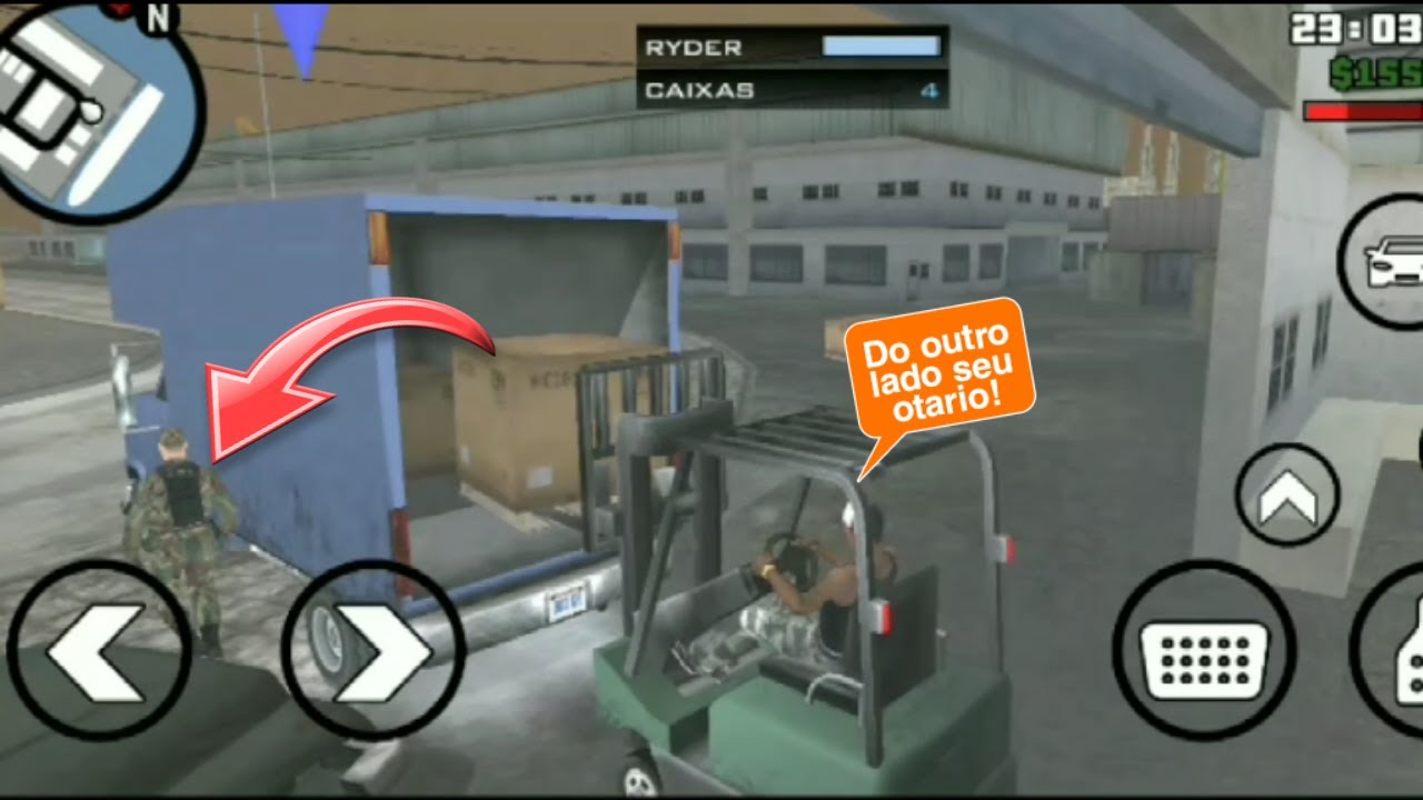 Gta San Andreas invadindo e roubando caixas na base do exército.