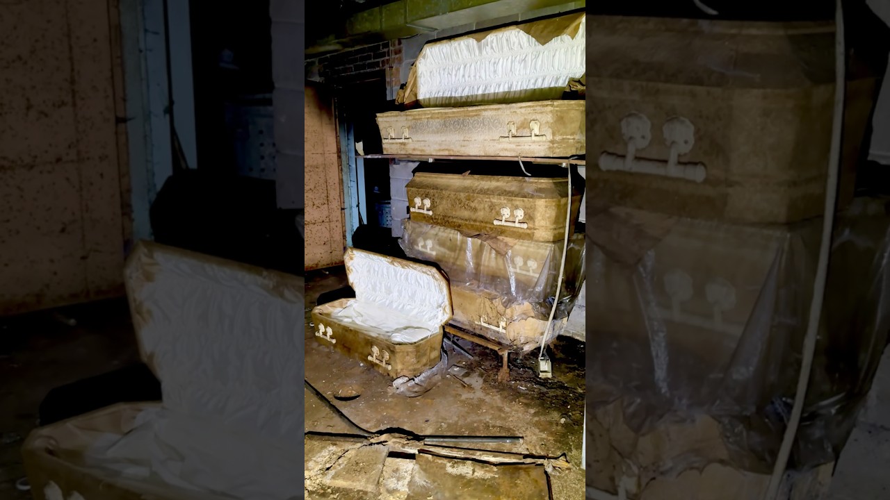 Coffins In Abandoned Funeral Home