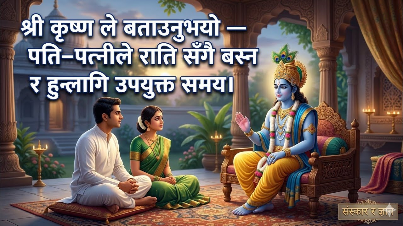 श्री कृष्णले बताउनुभयो कि पति–पत्नीले राति कुन समयमा शारीरिक सम्बन्ध बनाउनुपर्छ।