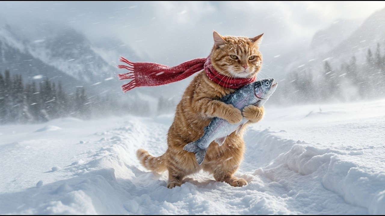 Mom Cat Braves a Winter Storm to Feed Her Hungry Kittens | The Little Meow Life 🐾
