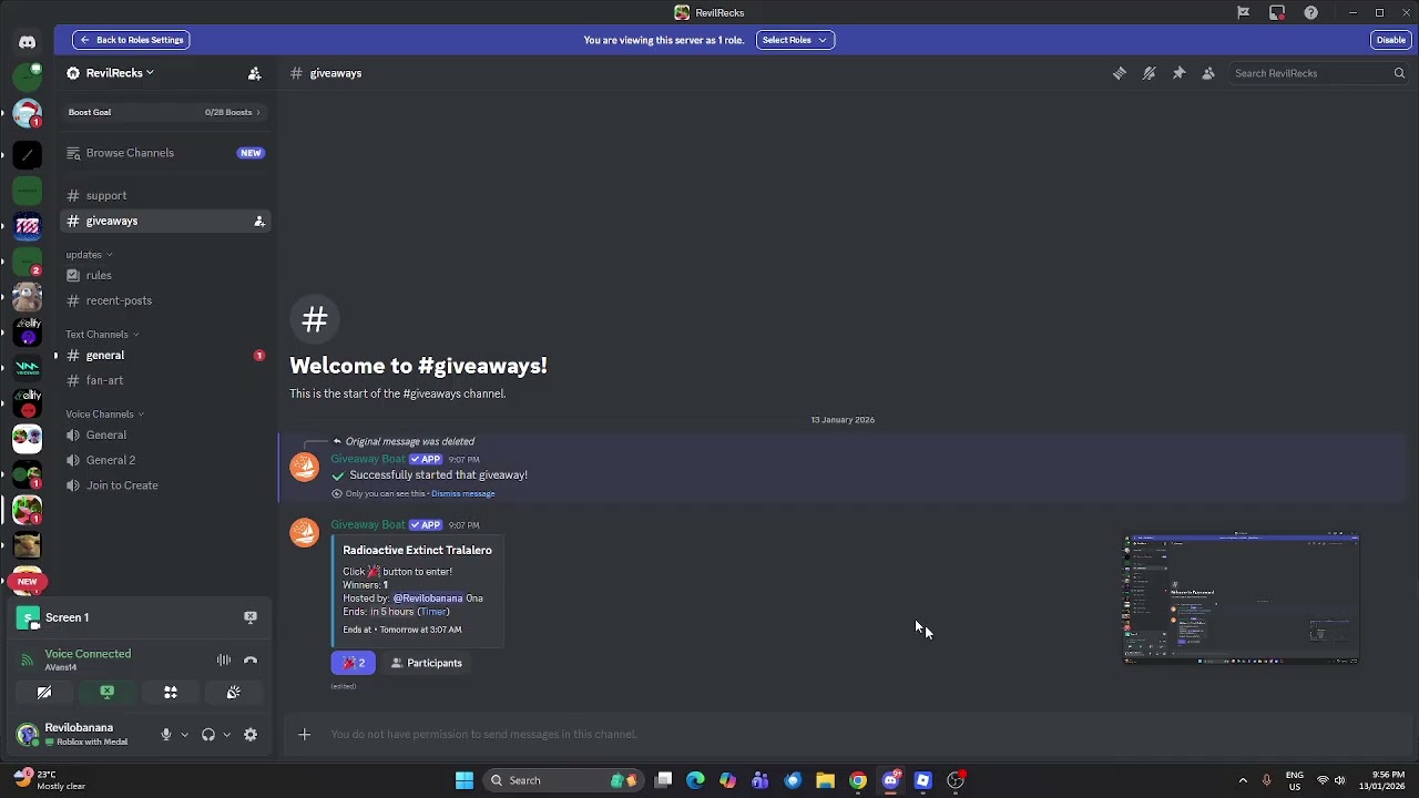 My discord server link is in description