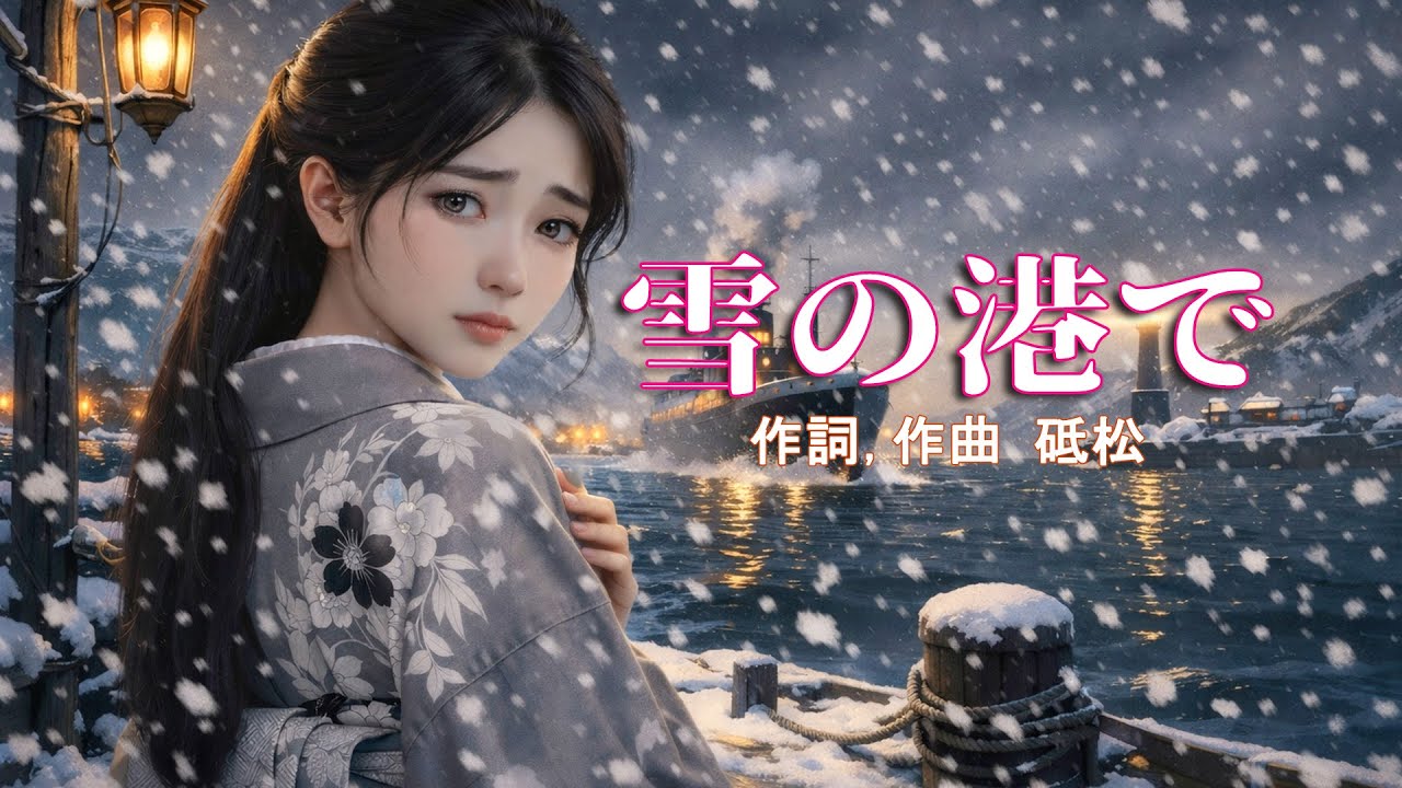 雪の港で. 作詞, 作曲 砥松