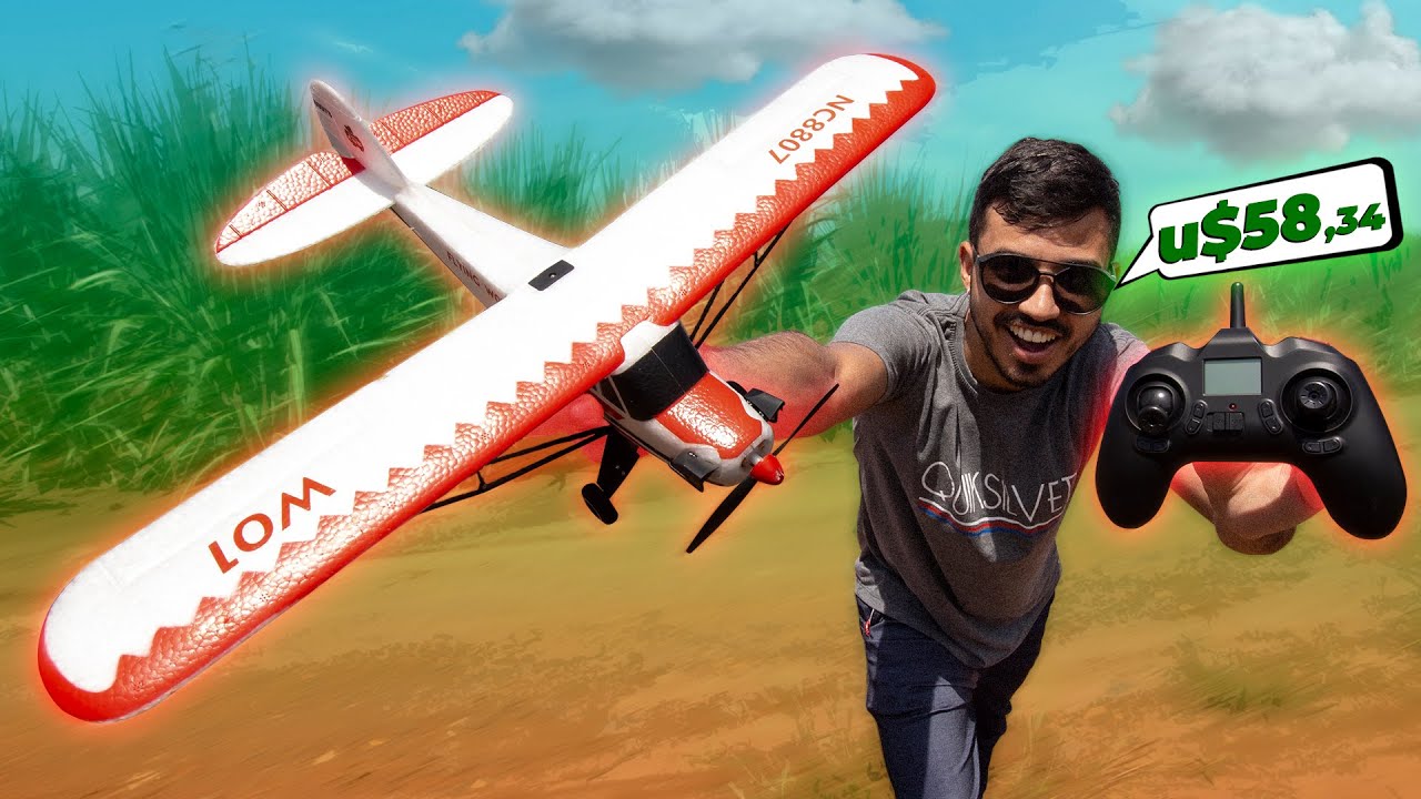 NOVO Avião de Controle Remoto MUITO DIVERTIDO de Pilotar! | Airplane Flying W01 J3
