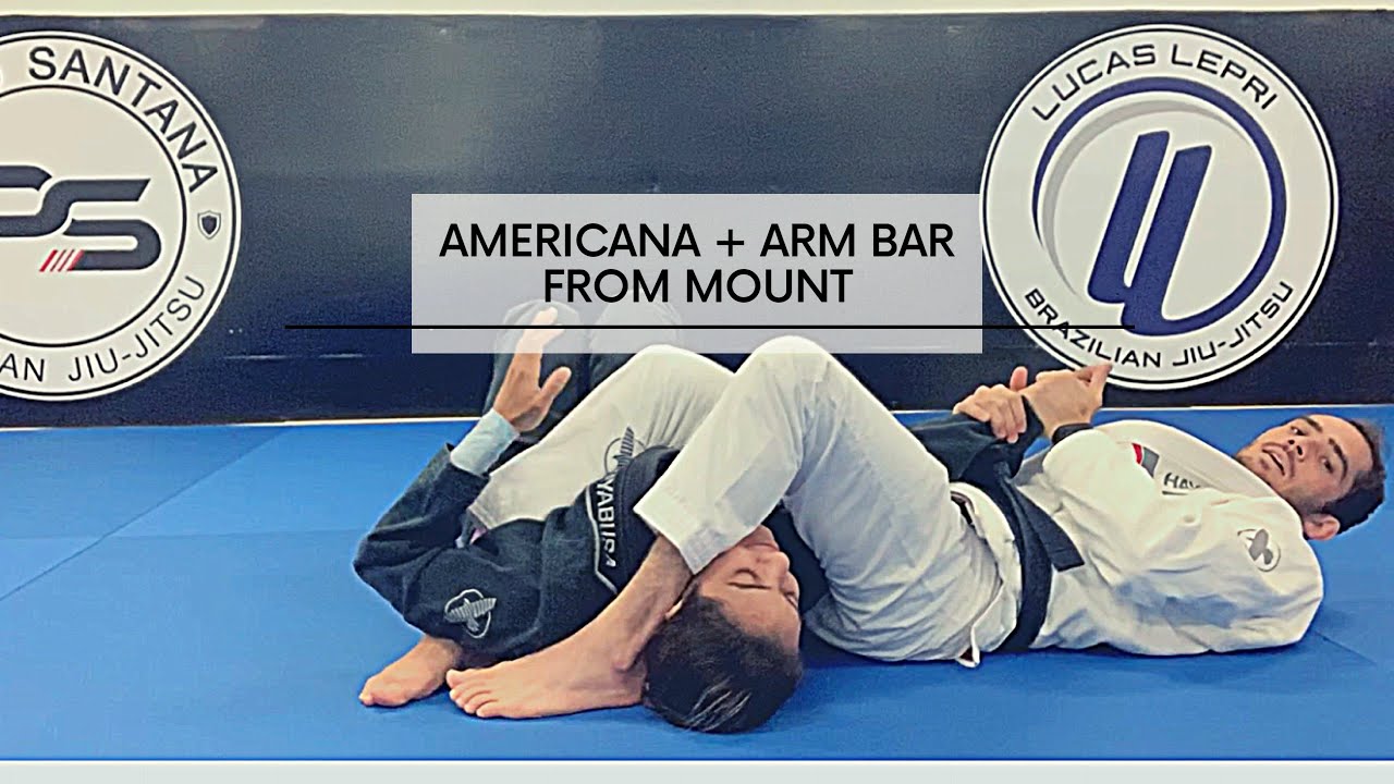 Jiu-Jitsu submissions: Americana + arm bar from mount