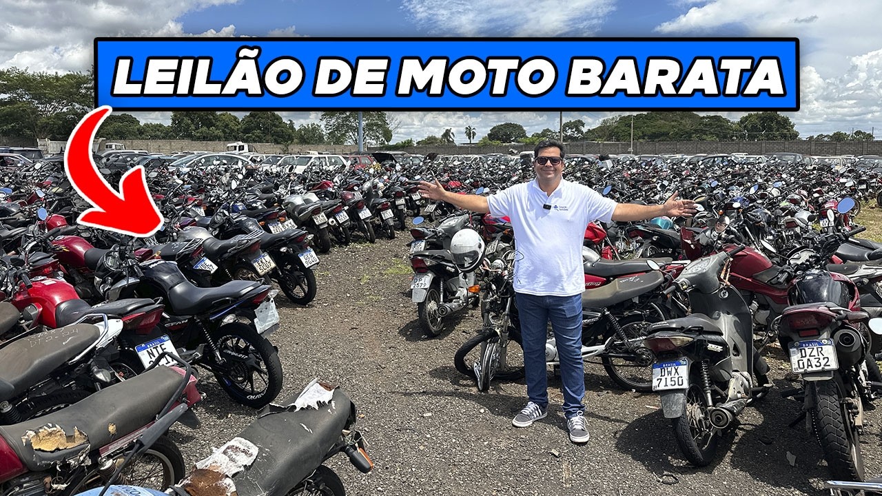 MEGA LEILÃO DO DETRAN COM 400 MOTOS BARATAS PARA TRABALHAR!