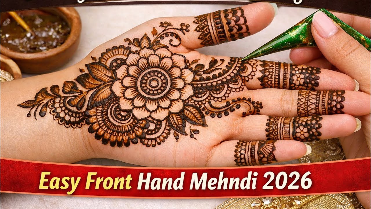 Front Hand Mehndi Design | Easy & Beautiful Palm Mehndi | Simple Mehndi Design 2026❤️