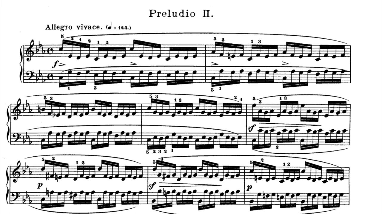 The Well Tempered Clavier 1 No.2 in Cm BWV 847 - J.S. Bach/Nathan Gnewikow