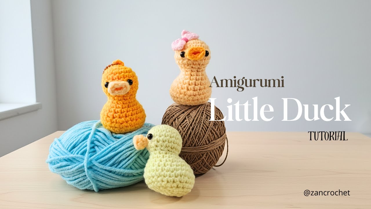Beginner Friendly, Super easy Amigurumi Little Duck Tutorial, Cara Membuat Rajutan Bebek Kecil