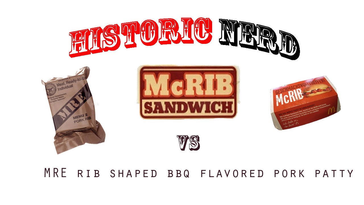 HistoricNerd: McRib Vs MRE Rib Shapped BBQ  Flavor Pork Patty