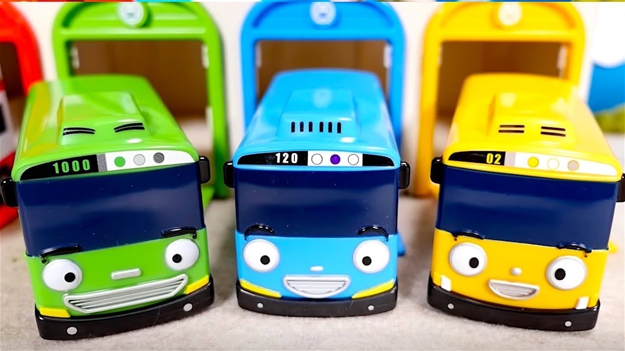 Tayo der Bus und die Helfer Autos. Spielzeugautos für Kinder.