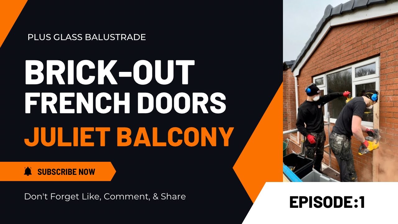 How to install Brick-Out French Door - Juliet Balcony ( Glass Balustrade )