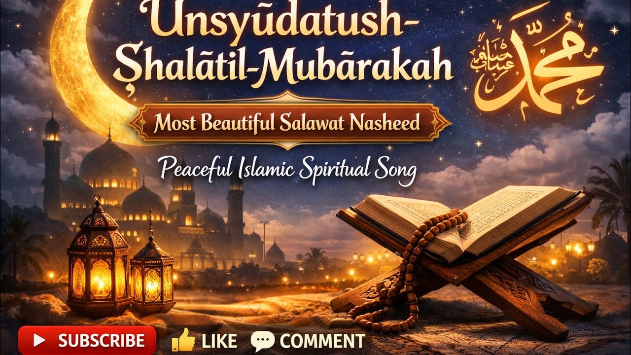 UNSYŪDATUSH-ṢHALĀTIL-MUBĀRAKAH🌙Most Beautiful Salawat Nasheed | Peaceful Islamic Spiritual Song 2026