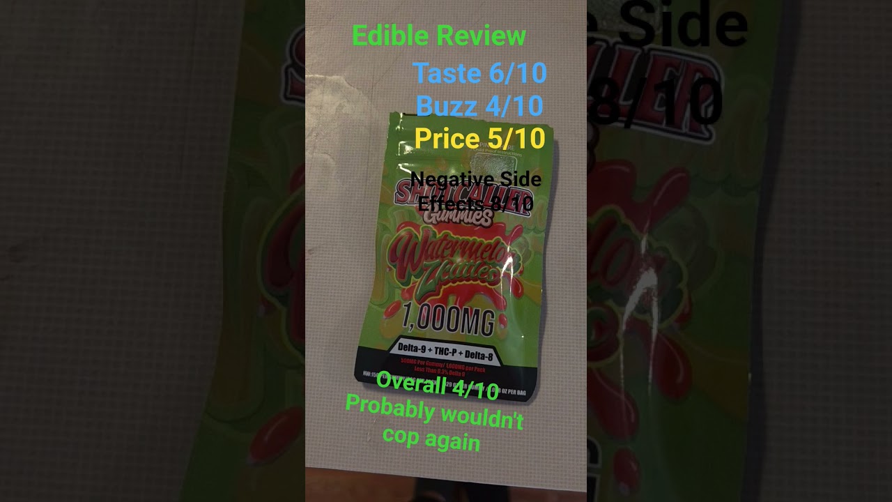 Edible Review ShotCaller Gummies #ediblereview #shotcaller #1000mg #Delta8 #Delta9 #THC-P