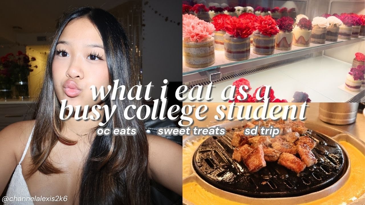 WHAT I EAT IN A WEEK AS A BUSY COLLEGE STUDENT | OC eats, sweet treats, SD trip