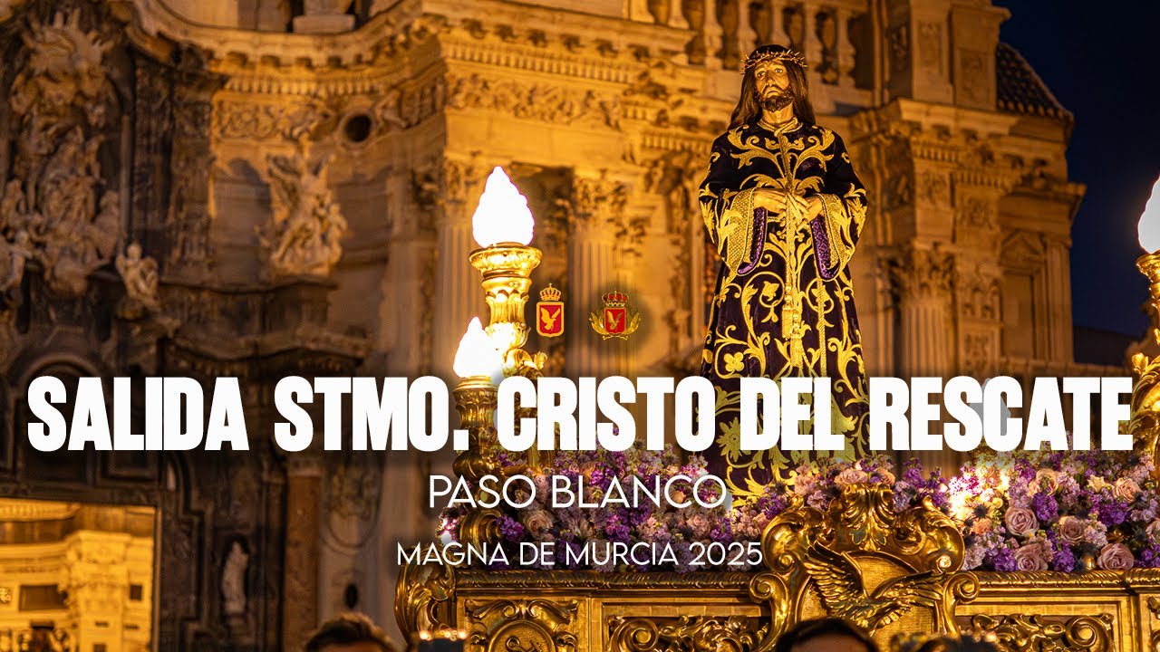 [4K] Salida Cristo del Rescate | Magna Murcia 2025 | Amargura de Lorca Paso Blanco | Desde Triana