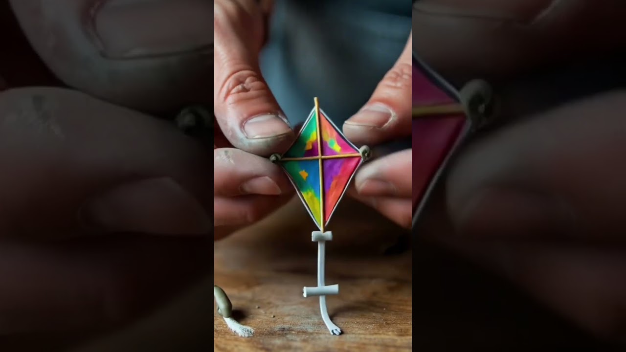 Mini clay asmr kite time lapse 