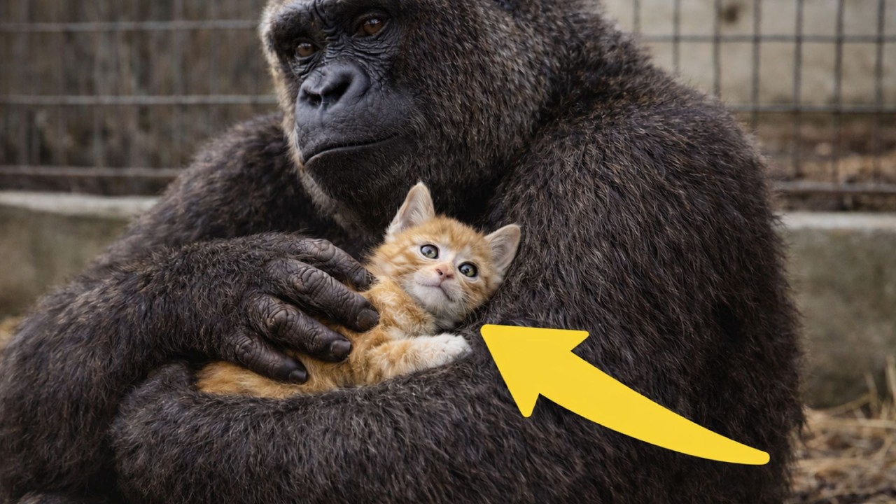 A Gorilla Adopted a Freezing Kitten… What Happened Next Shocked Everyone