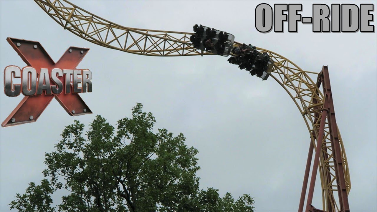 X-Coaster Off-Ride Footage (60FPS), Magic Springs Maurer Sohne SkyLoop | Non-Copyright