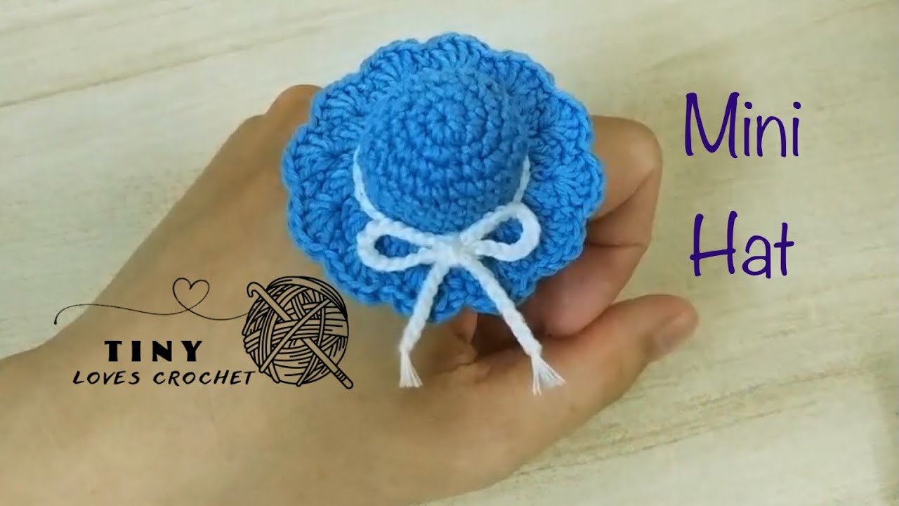 M&oacute;c mũ mini, kẹp t&oacute;c mẫu 5 || Crochet mini hat, crochet hair clip #5