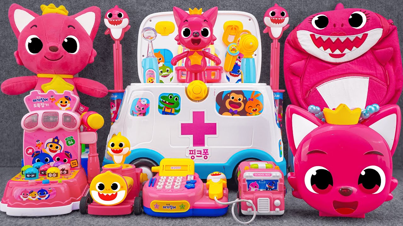 BABY SHARK Collection✨Satisfying Baby Shark Ambulance Doctor Playset ASMR