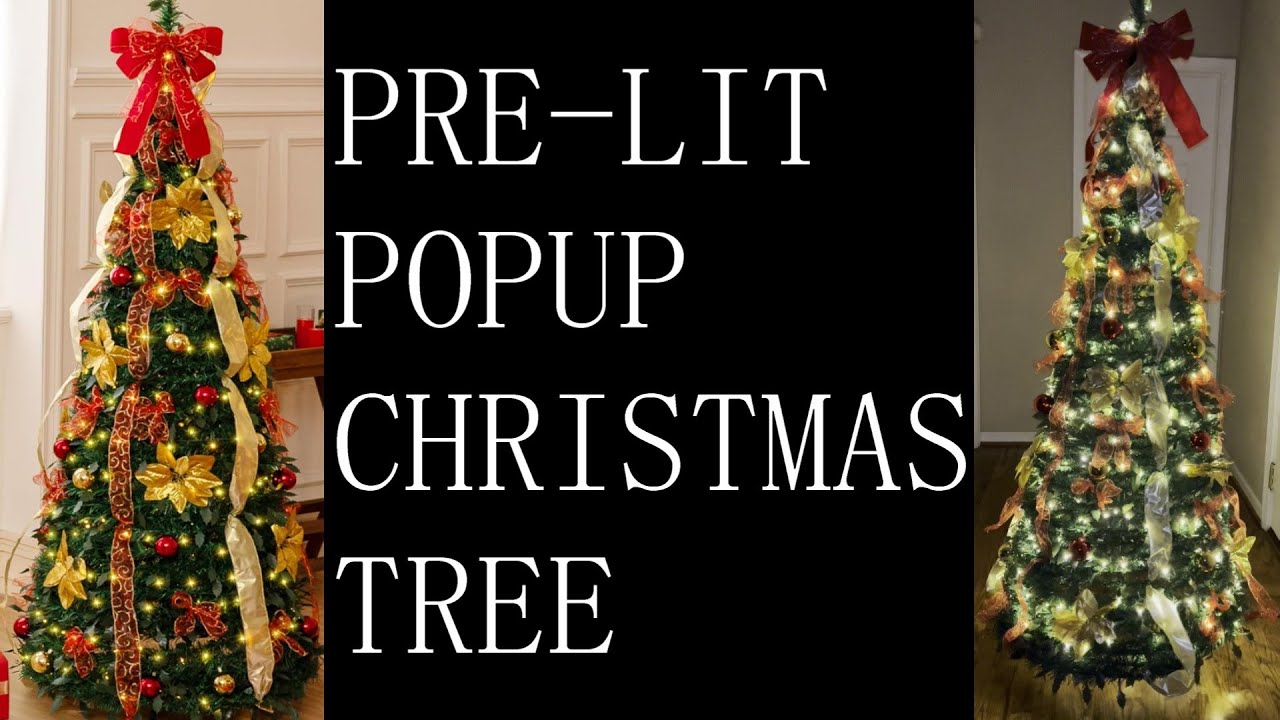 Holiday Peak Pull Up Christmas Tree Pop Up Christmas Tree | Quick & Easy Christmas Decor