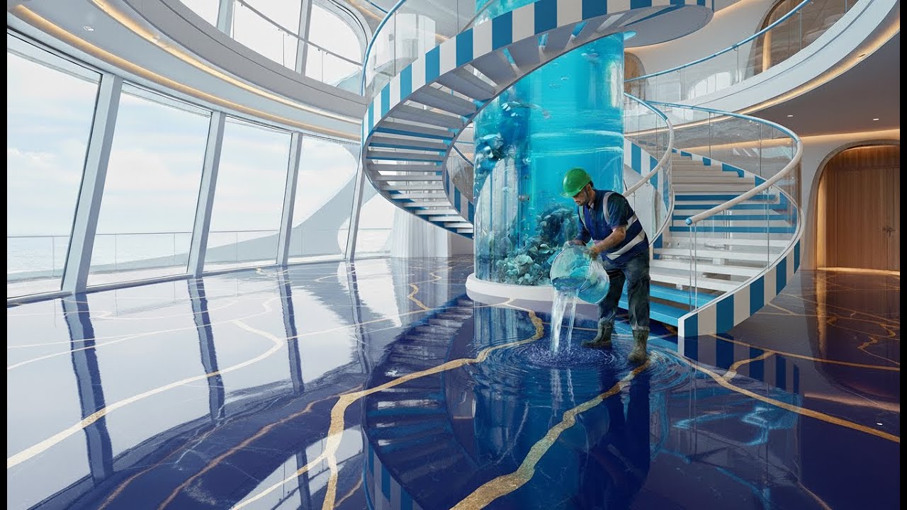 Watch This Floor Transform with Liquid Pearl Beads | Epoxy ASMR