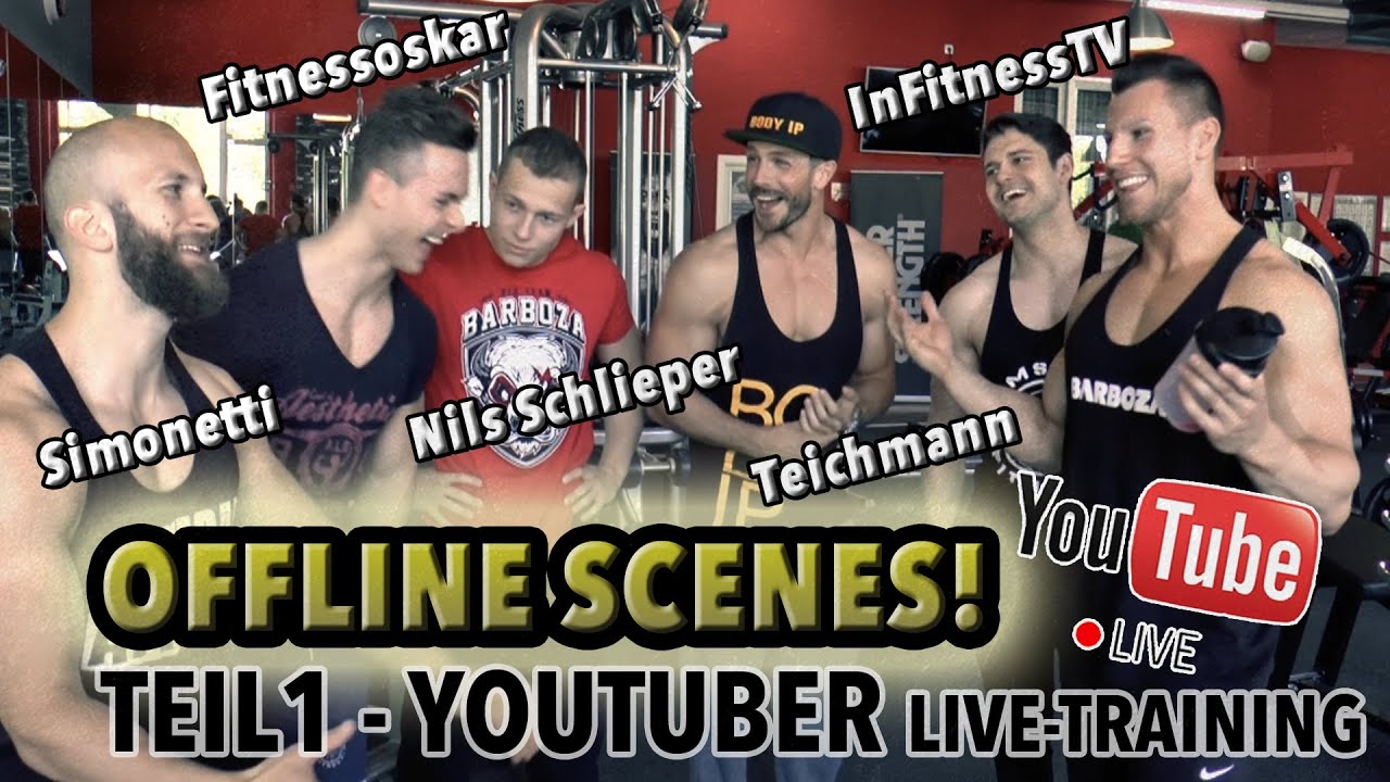 All best scenes - YouTuber LIVE-Training - Body-IP Flavio Fitnessoskar InFitnessTV Nils Schlieper