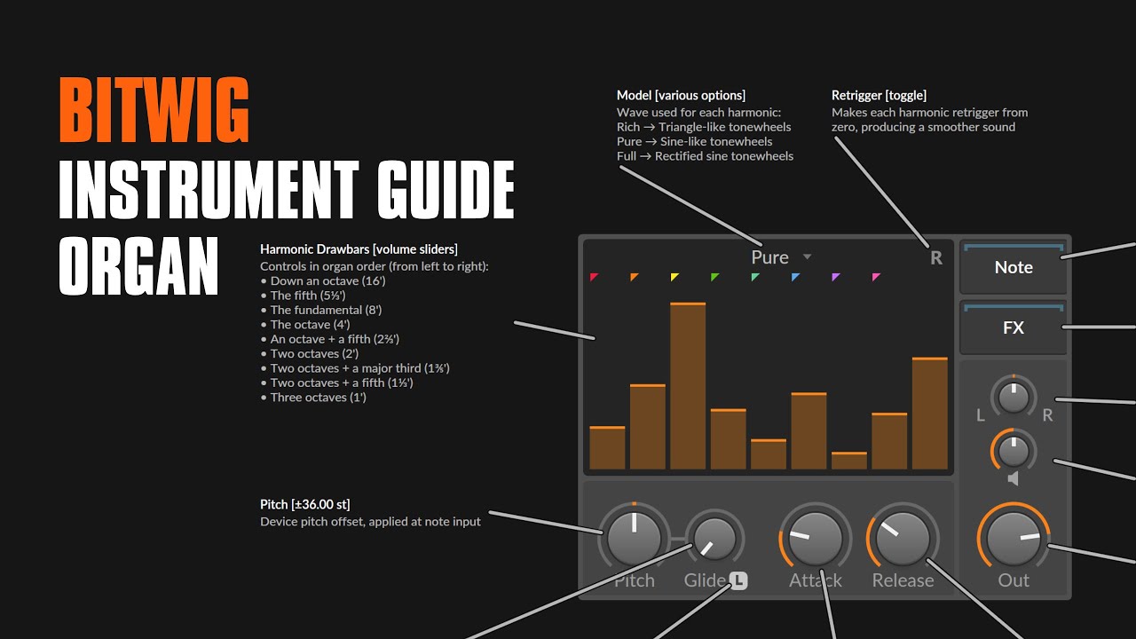 Organ - Bitwig Instrument Guide