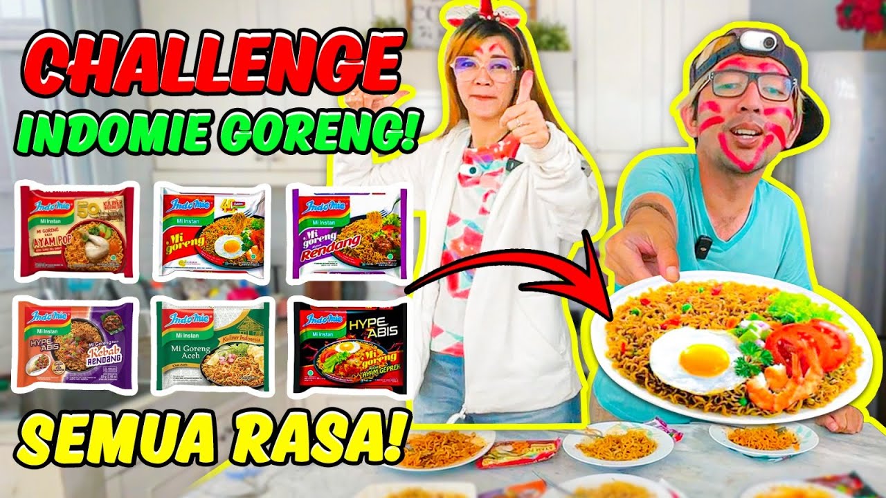 Bang Cupu Challenge Indomie Goreng Semua Rasa 😂😂