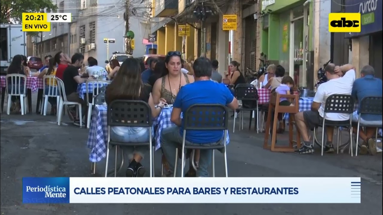 Calles peatonales para bares y restaurantes