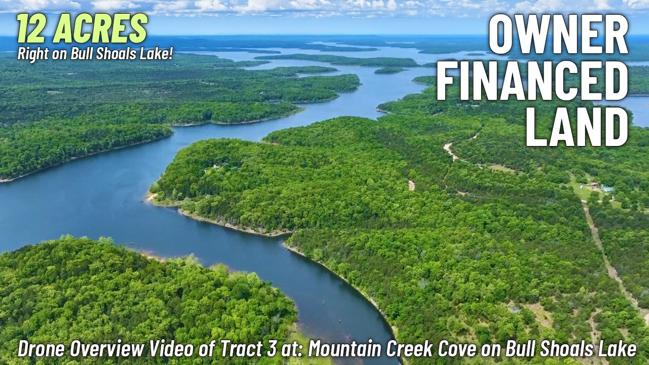 12 акров на озере Булл-Шолс! Редкий участок земли на берегу озера, приобретенный в рассрочку от в...